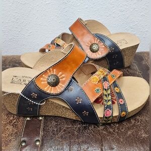 L'artiste Jadora-cam women's cork wedge sandals 42